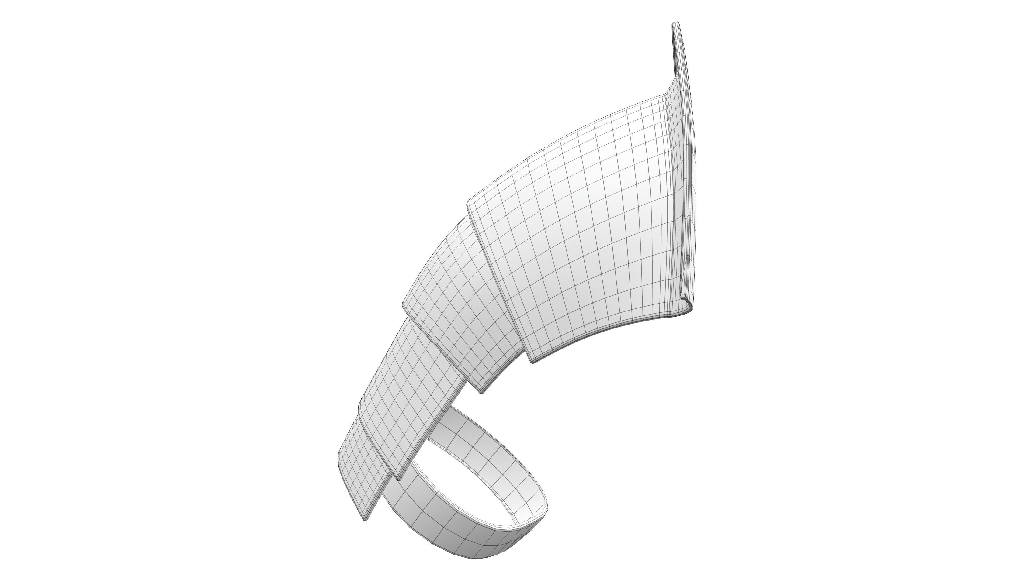 Roman Soldier Shoulder Guard Low-poly 3D model_5