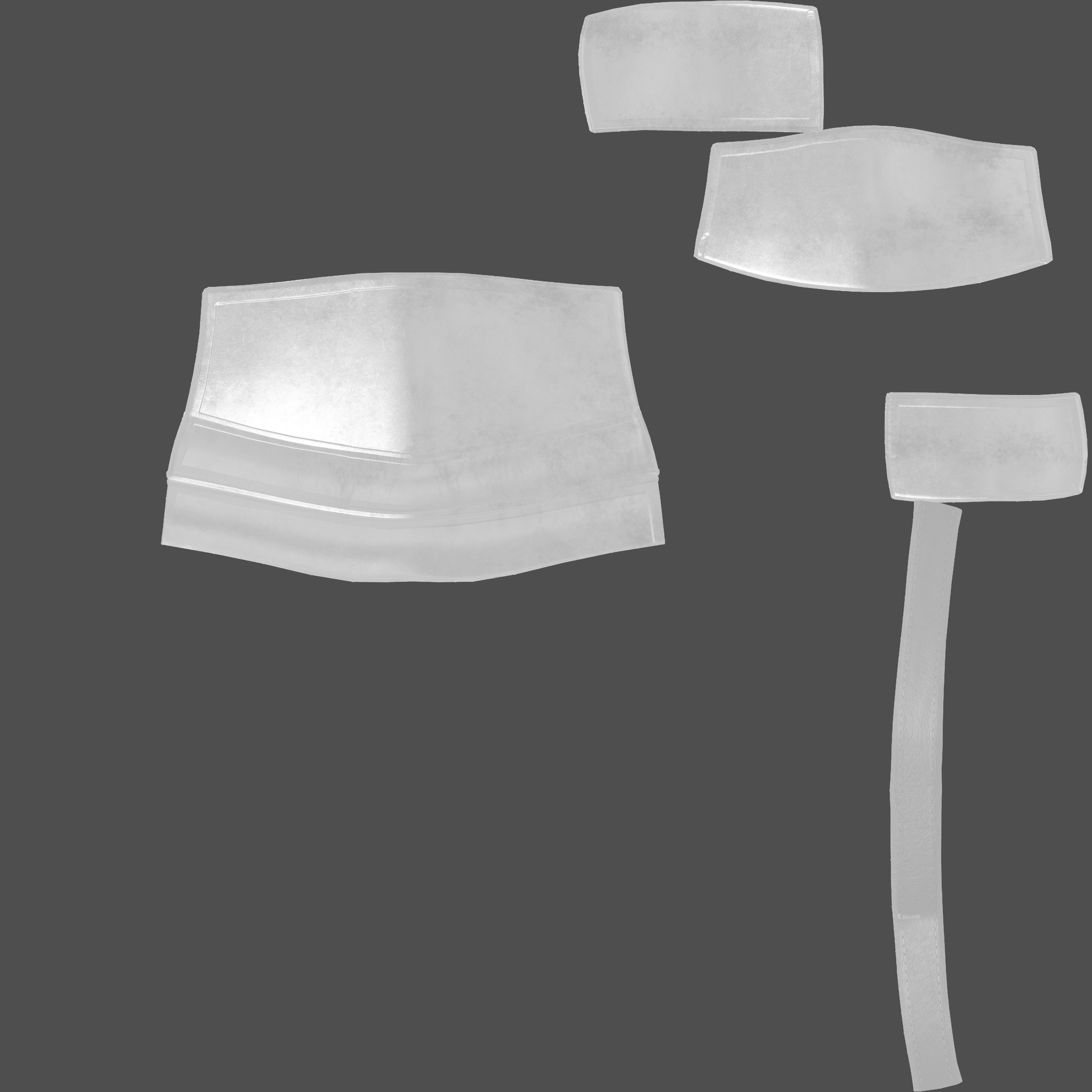 Roman Soldier Shoulder Guard Low-poly 3D model_10