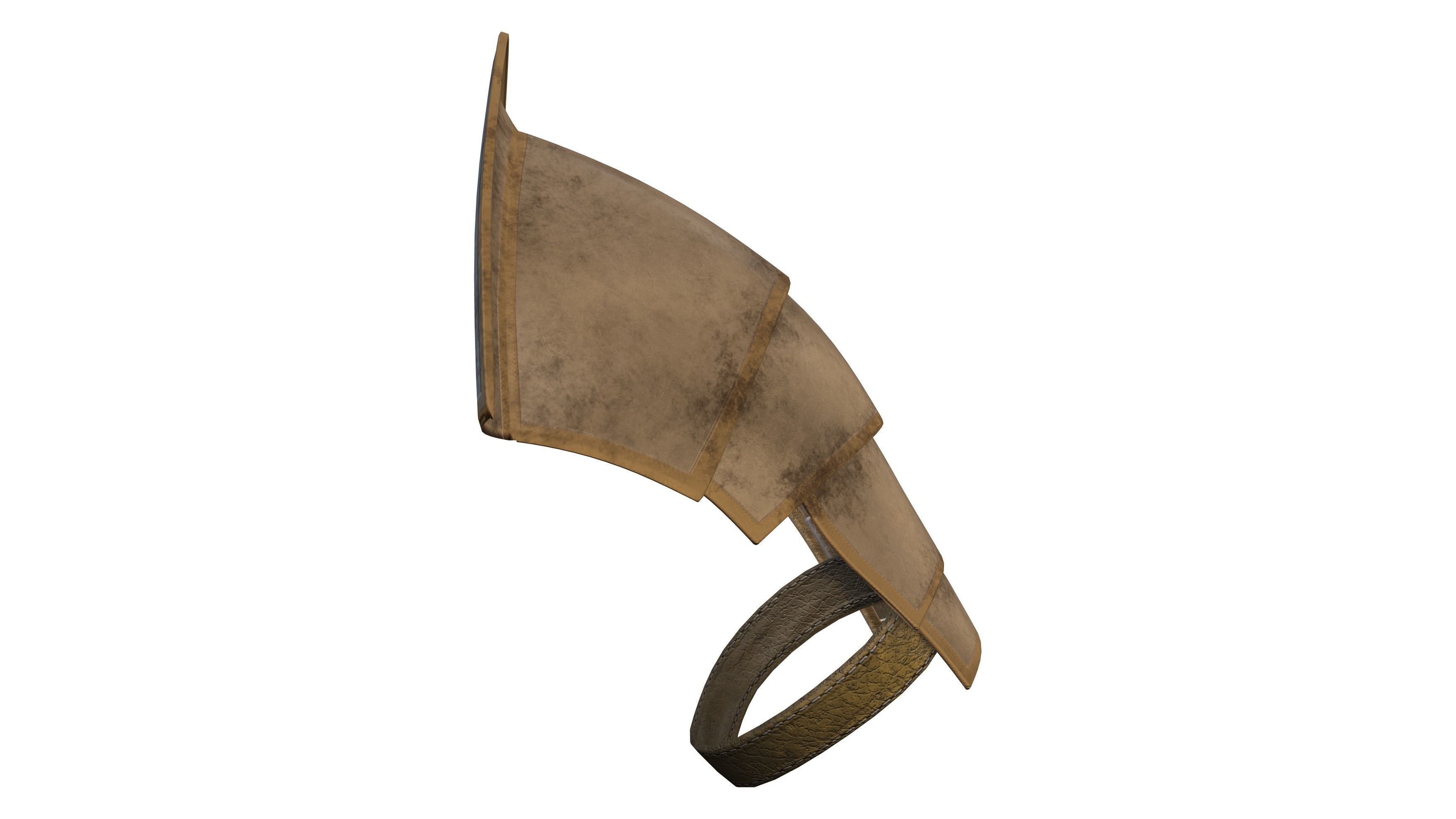 Roman Soldier Shoulder Guard Low-poly 3D model_4