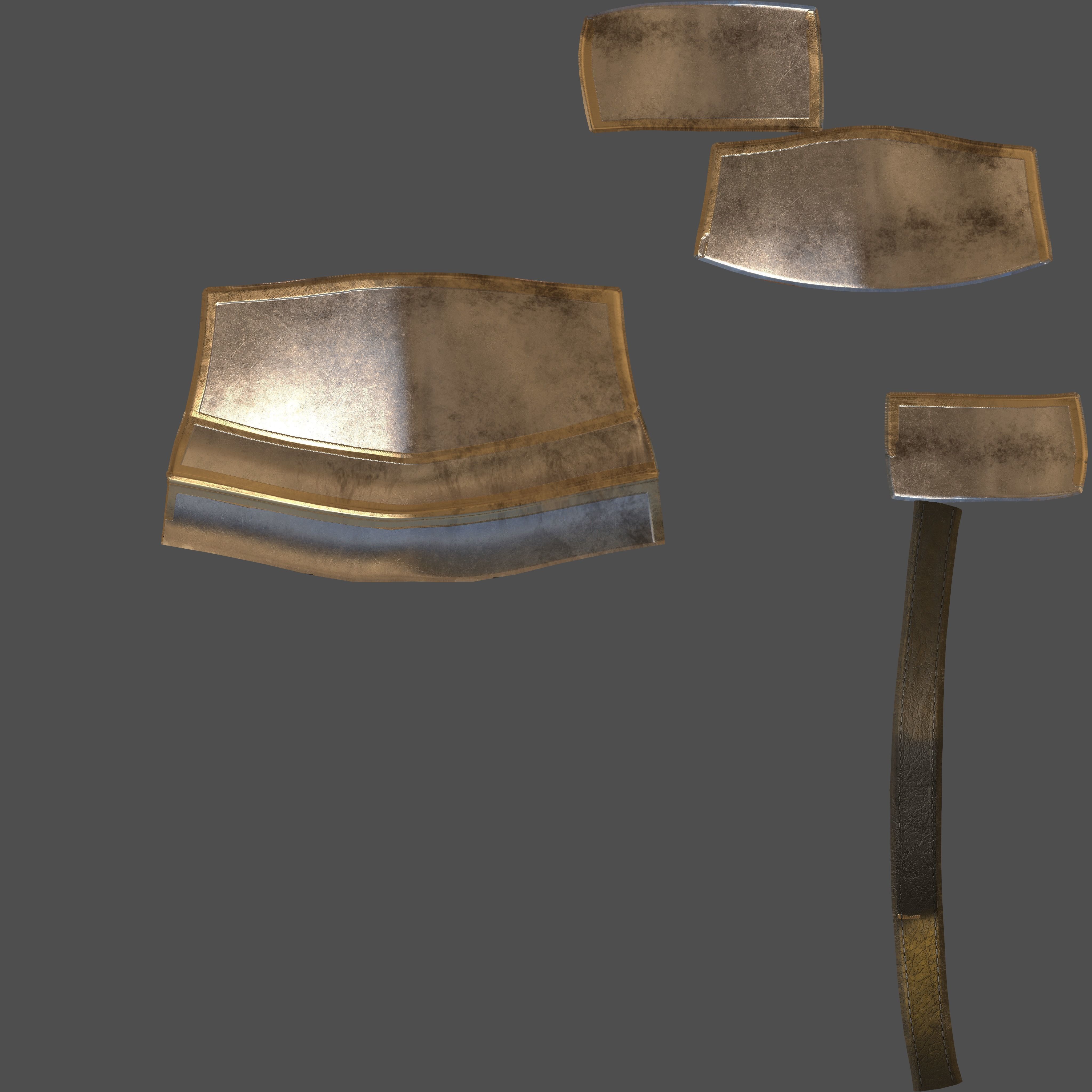 Roman Soldier Shoulder Guard Low-poly 3D model_8