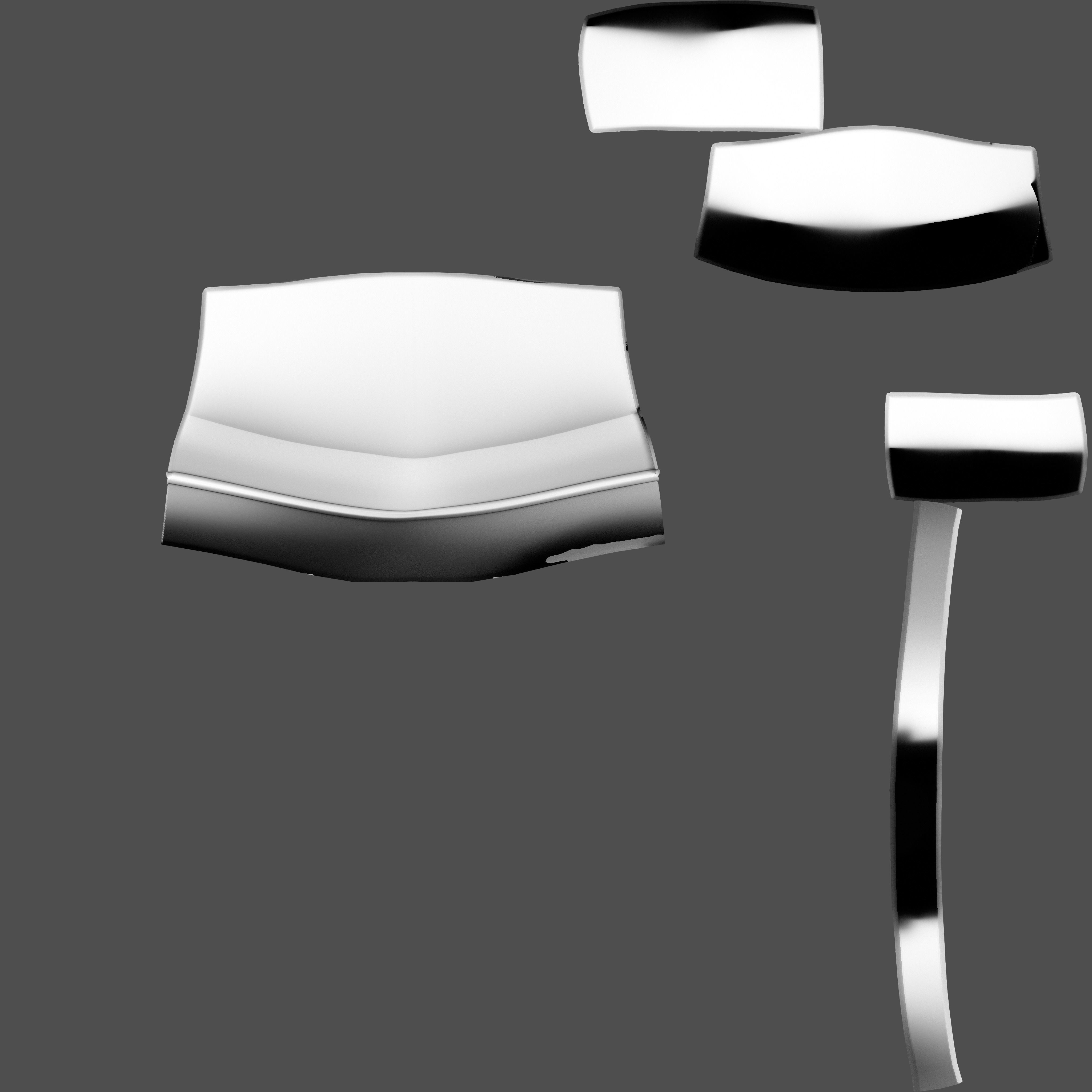 Roman Soldier Shoulder Guard Low-poly 3D model_11