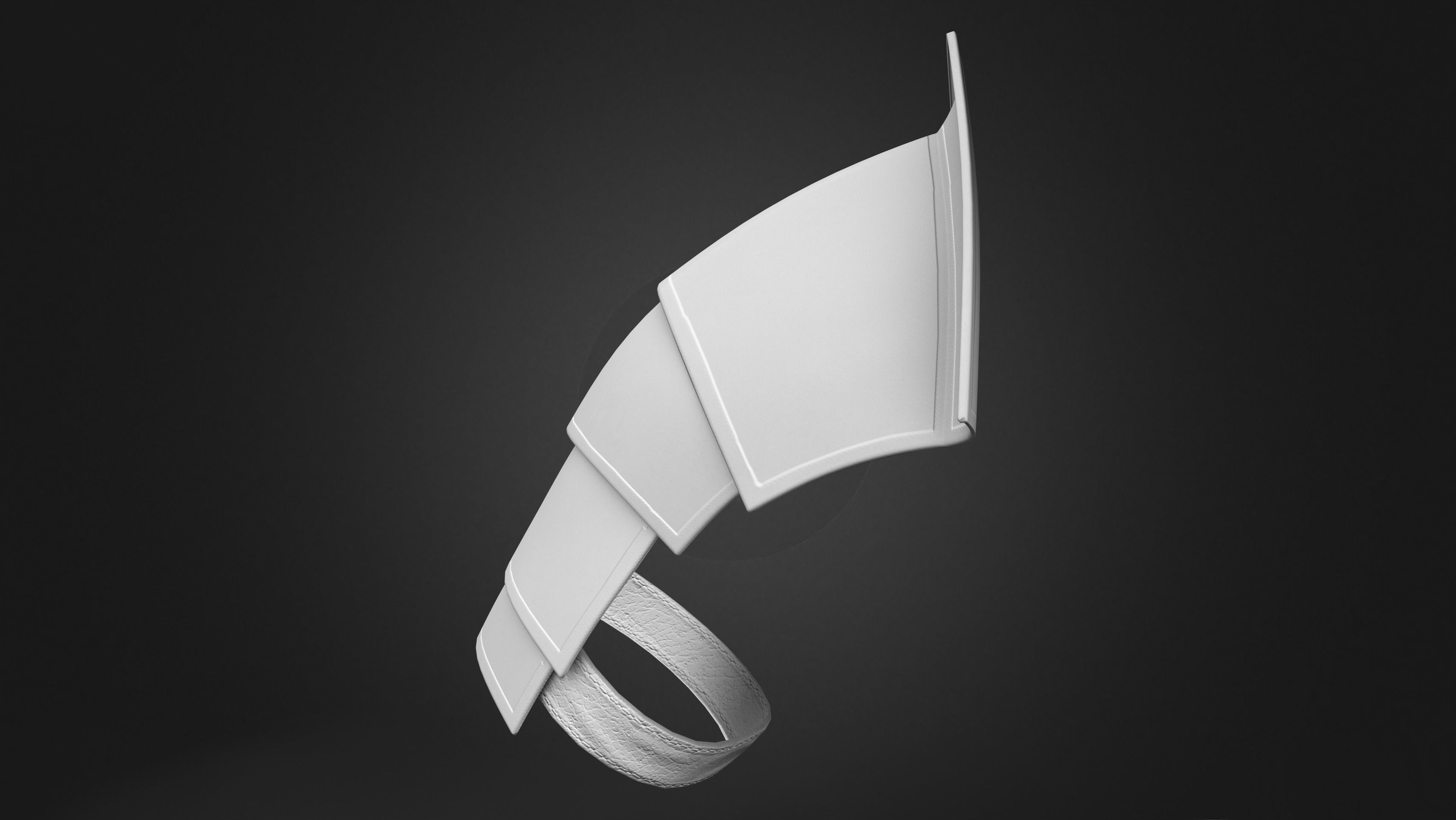 Roman Soldier Shoulder Guard Low-poly 3D model_7