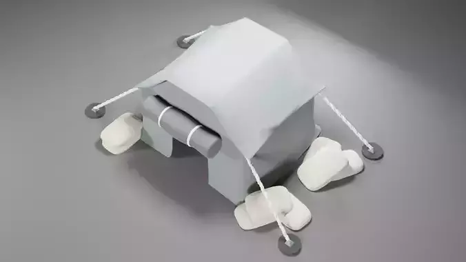 Game ready lowpoly tent