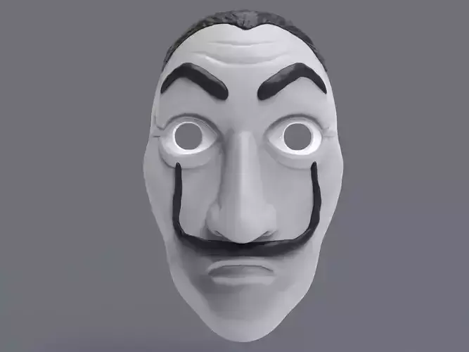 Mask Salvador Dali La casa de papel 3D print model