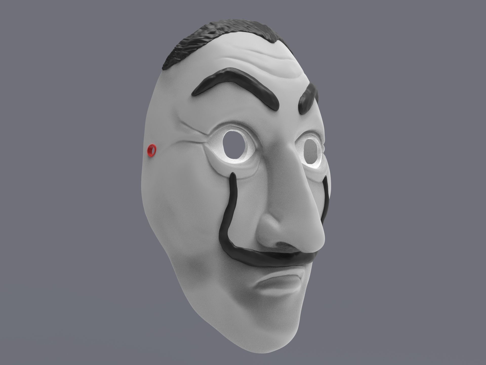 Mask Salvador Dali La casa de papel 3D print model_7