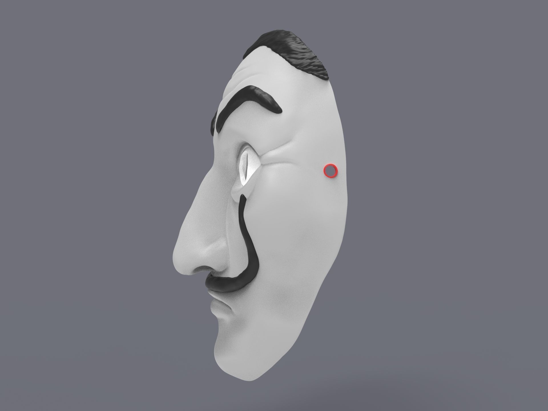 Mask Salvador Dali La casa de papel 3D print model_2
