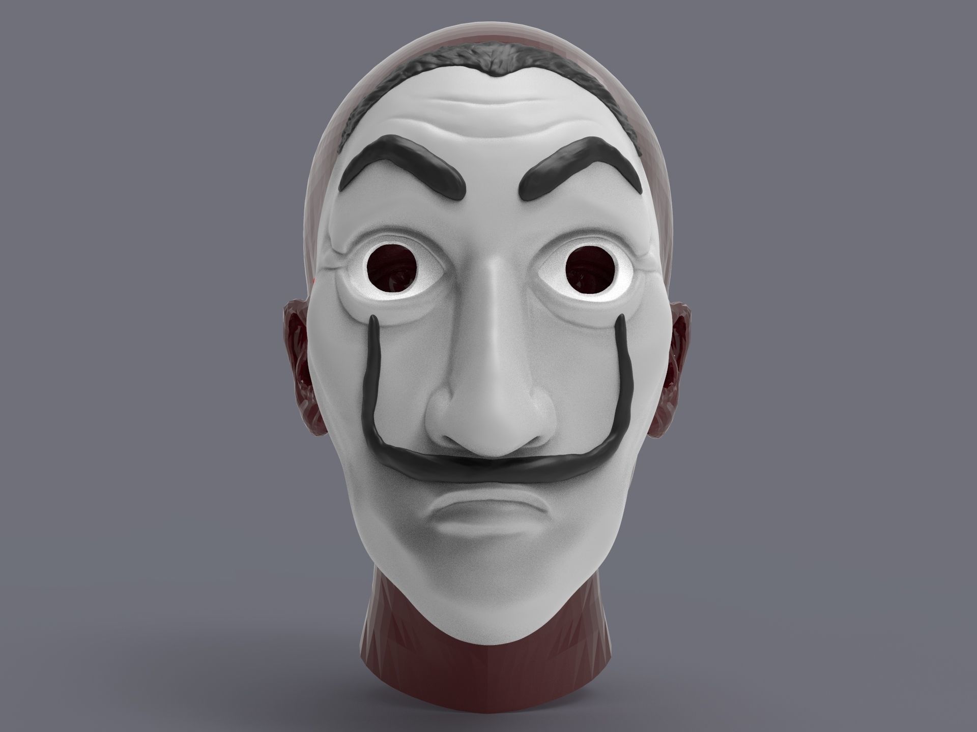Mask Salvador Dali La casa de papel 3D print model_9