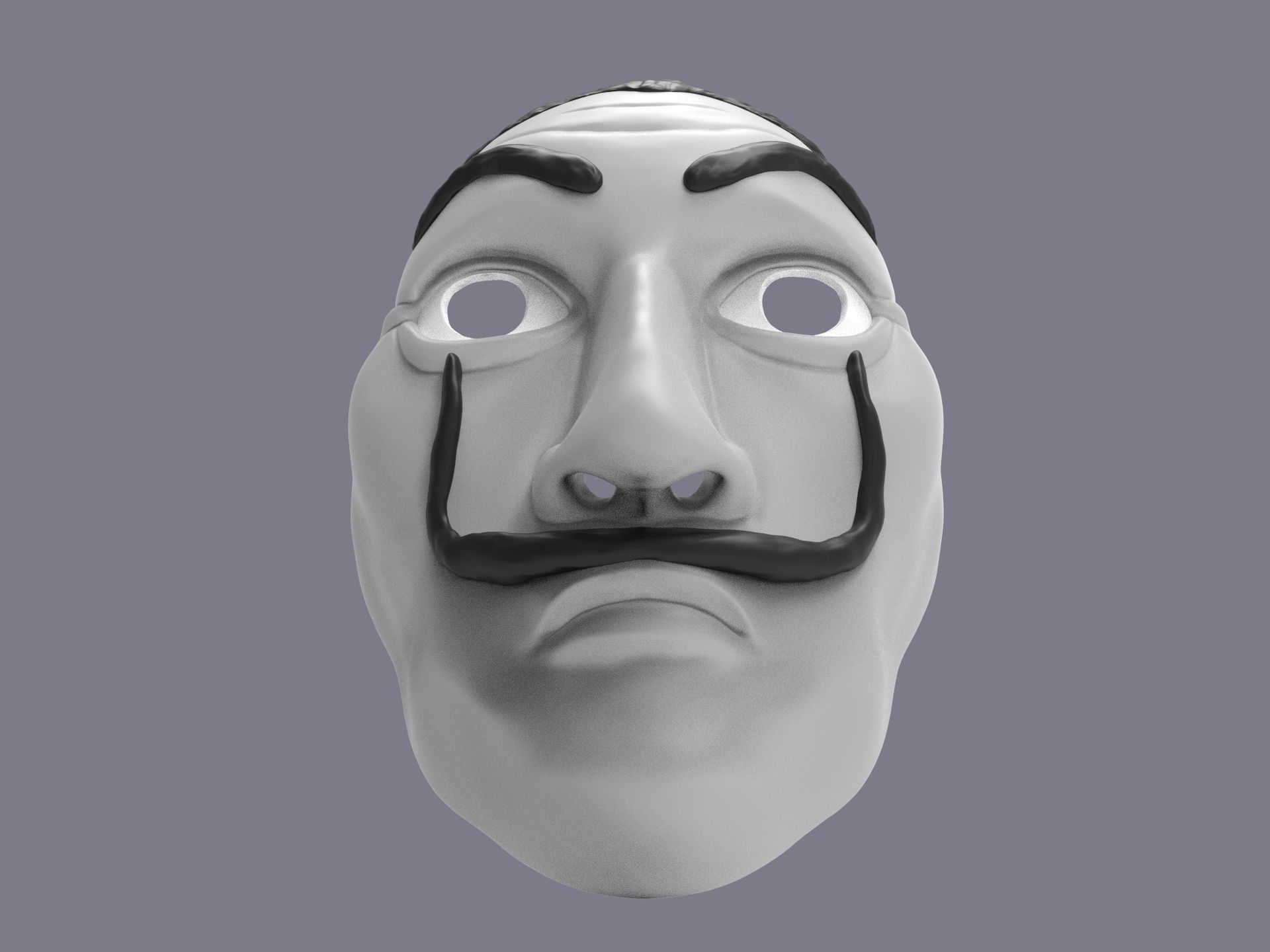 Mask Salvador Dali La casa de papel 3D print model_8