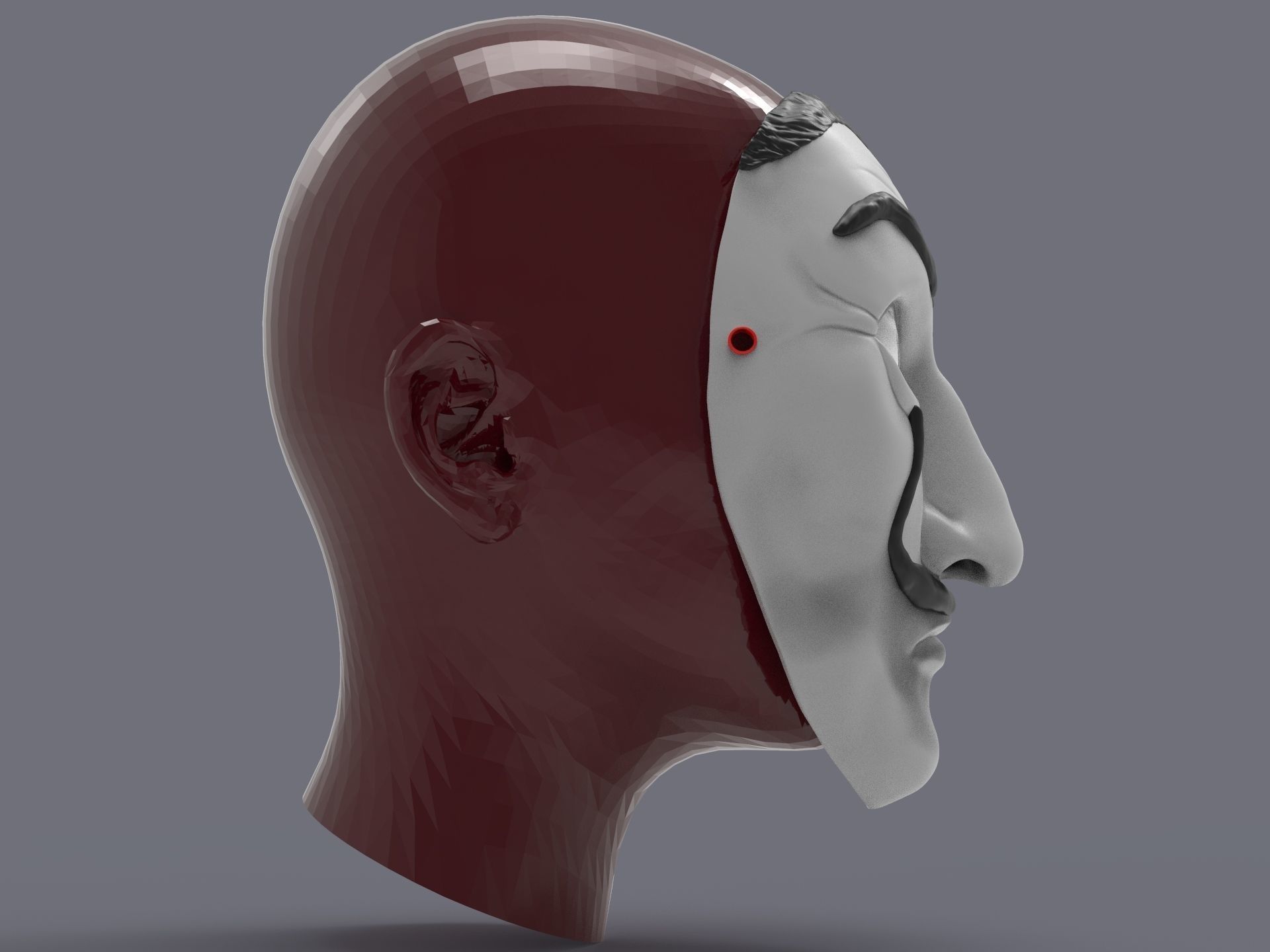 Mask Salvador Dali La casa de papel 3D print model_12