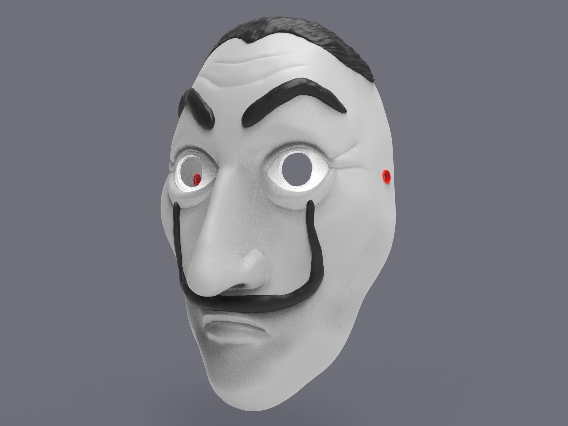 Mask Salvador Dali La casa de papel 3D print model_1
