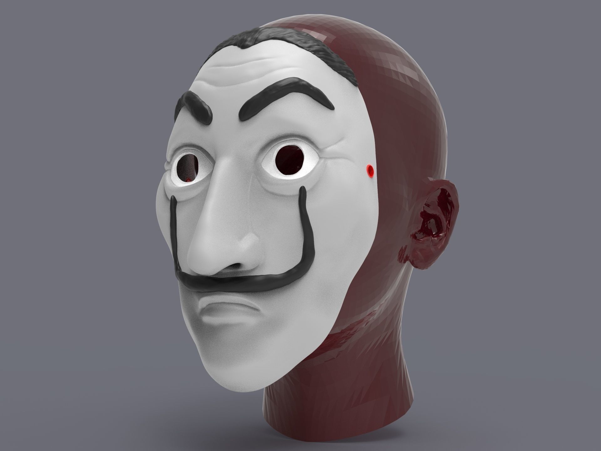 Mask Salvador Dali La casa de papel 3D print model_10