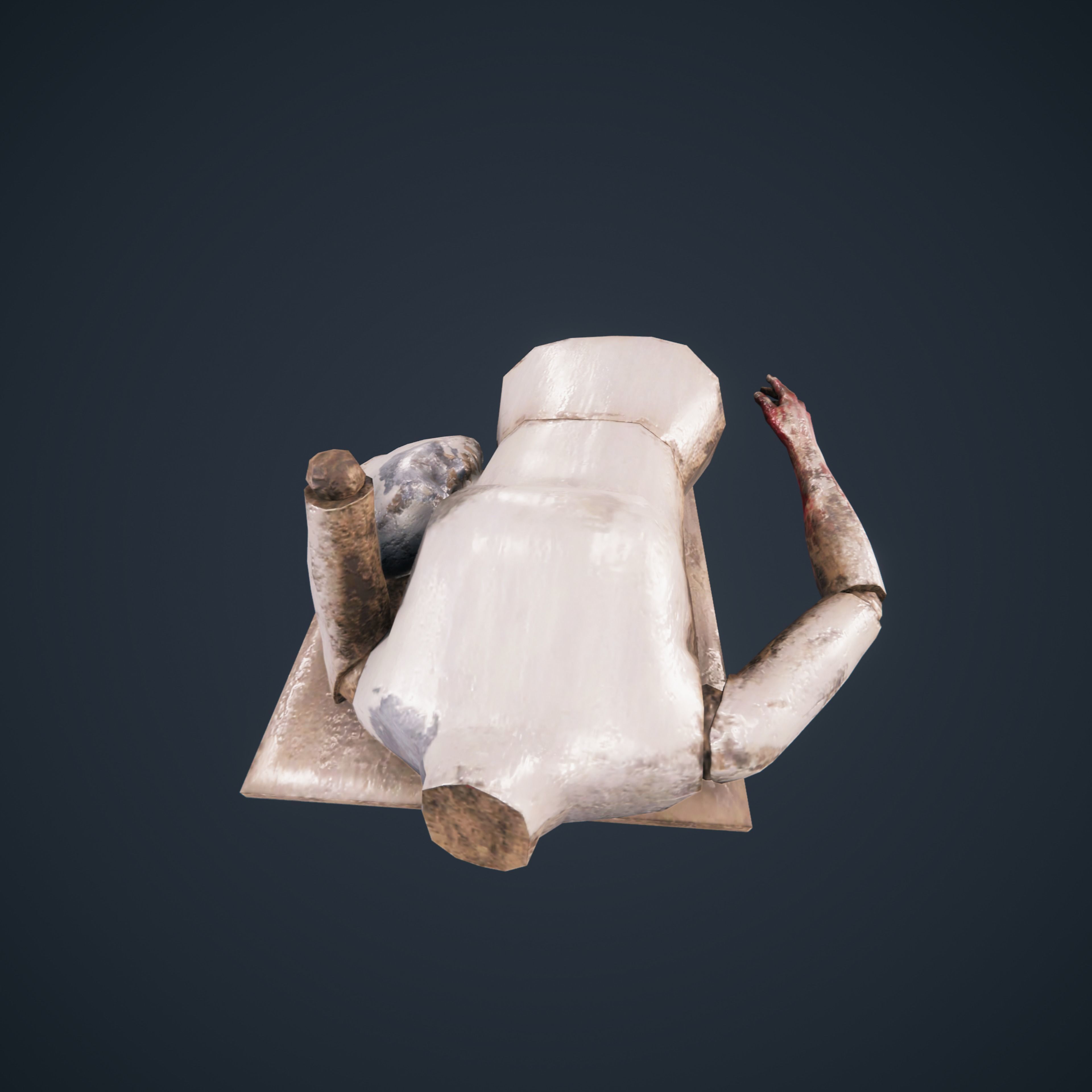 Mannequin horror antique HDRP Low-poly 3D model_20