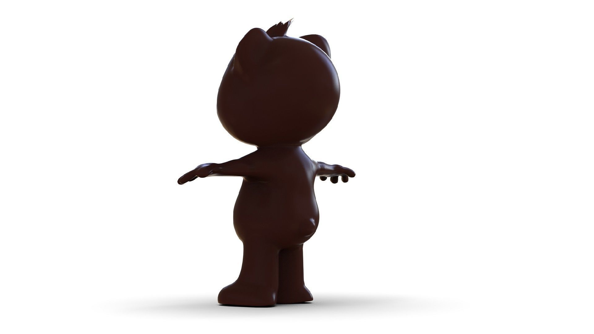 Teddy Toon Low-poly 3D model_3