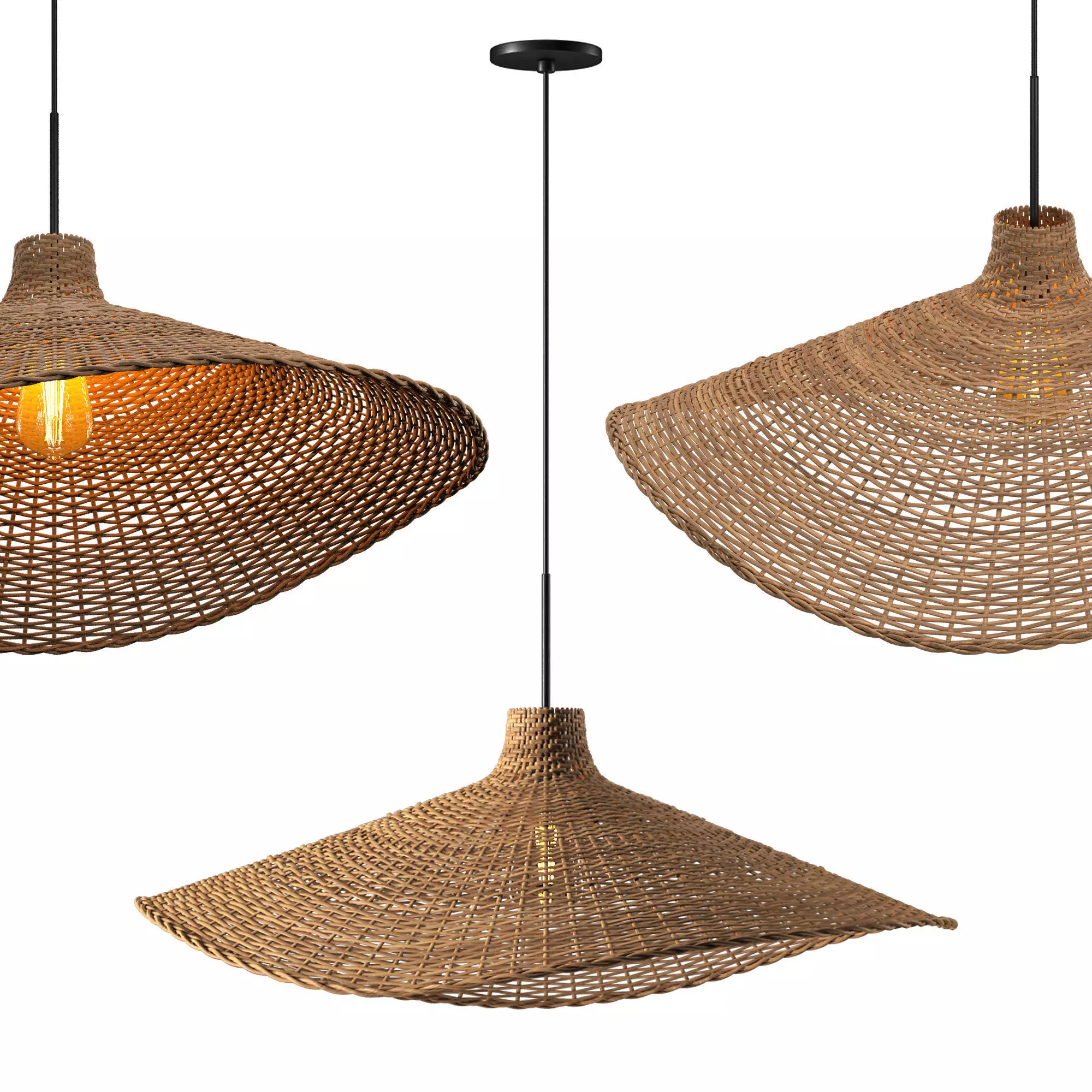 Callie Woven Pendant 3D model_0