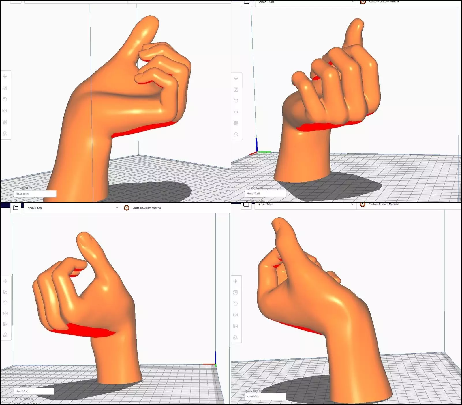Hand STL M10 3D print model_0