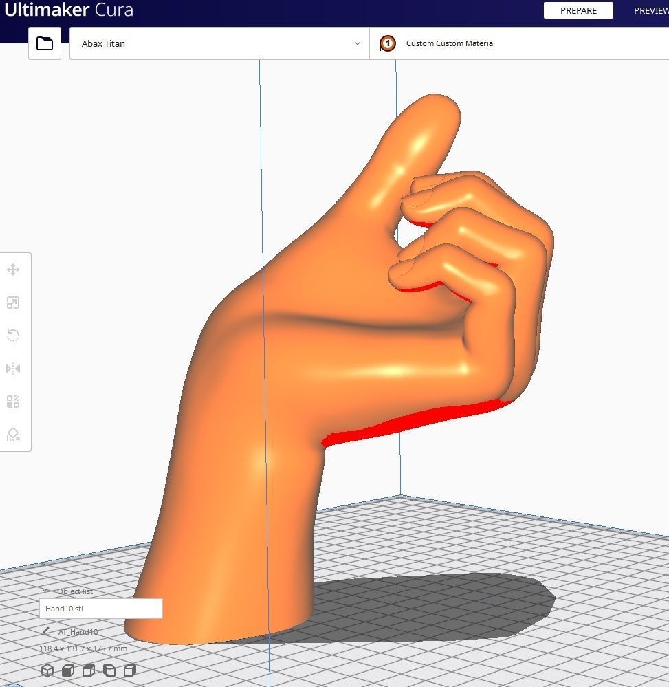 Hand STL M10 3D print model_1