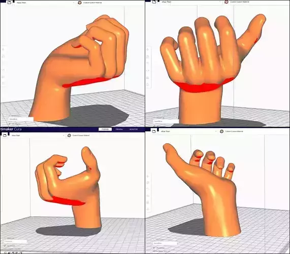Hand STL M09 3D print model