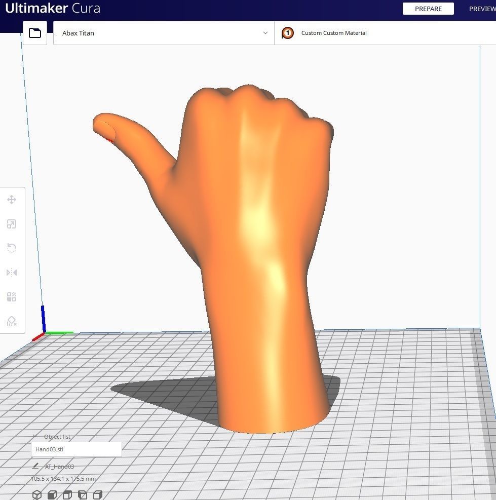 Hand STL M03 3D print model_2