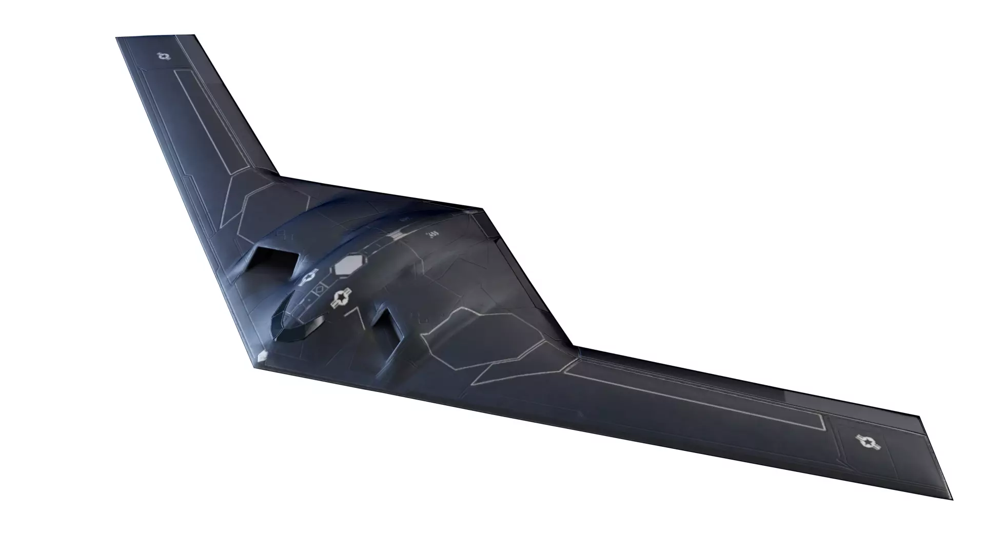 B-21 Raider Concept American strategic bomber Low-poly 3D model