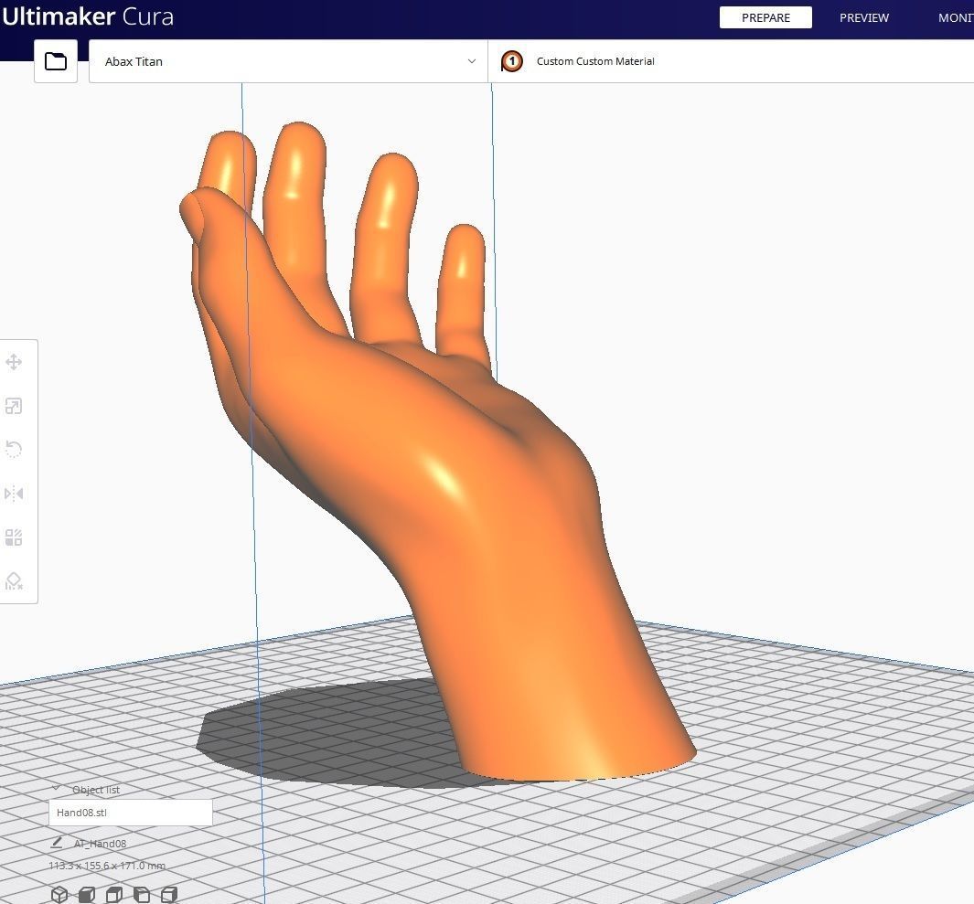 Hand for 3D printing Col01- 10 Poses 3D Model Collection_41