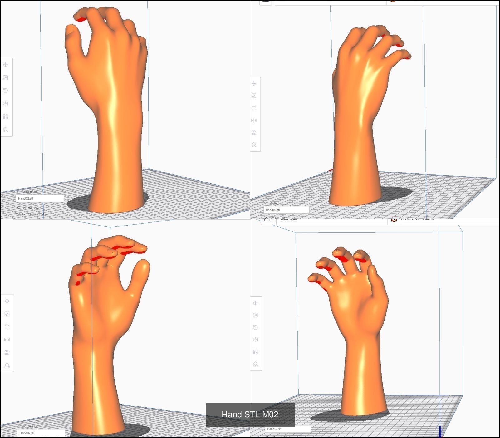 Hand for 3D printing Col01- 10 Poses 3D Model Collection_9