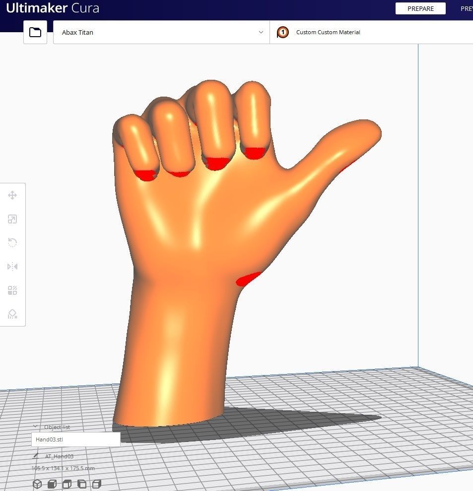 Hand for 3D printing Col01- 10 Poses 3D Model Collection_19