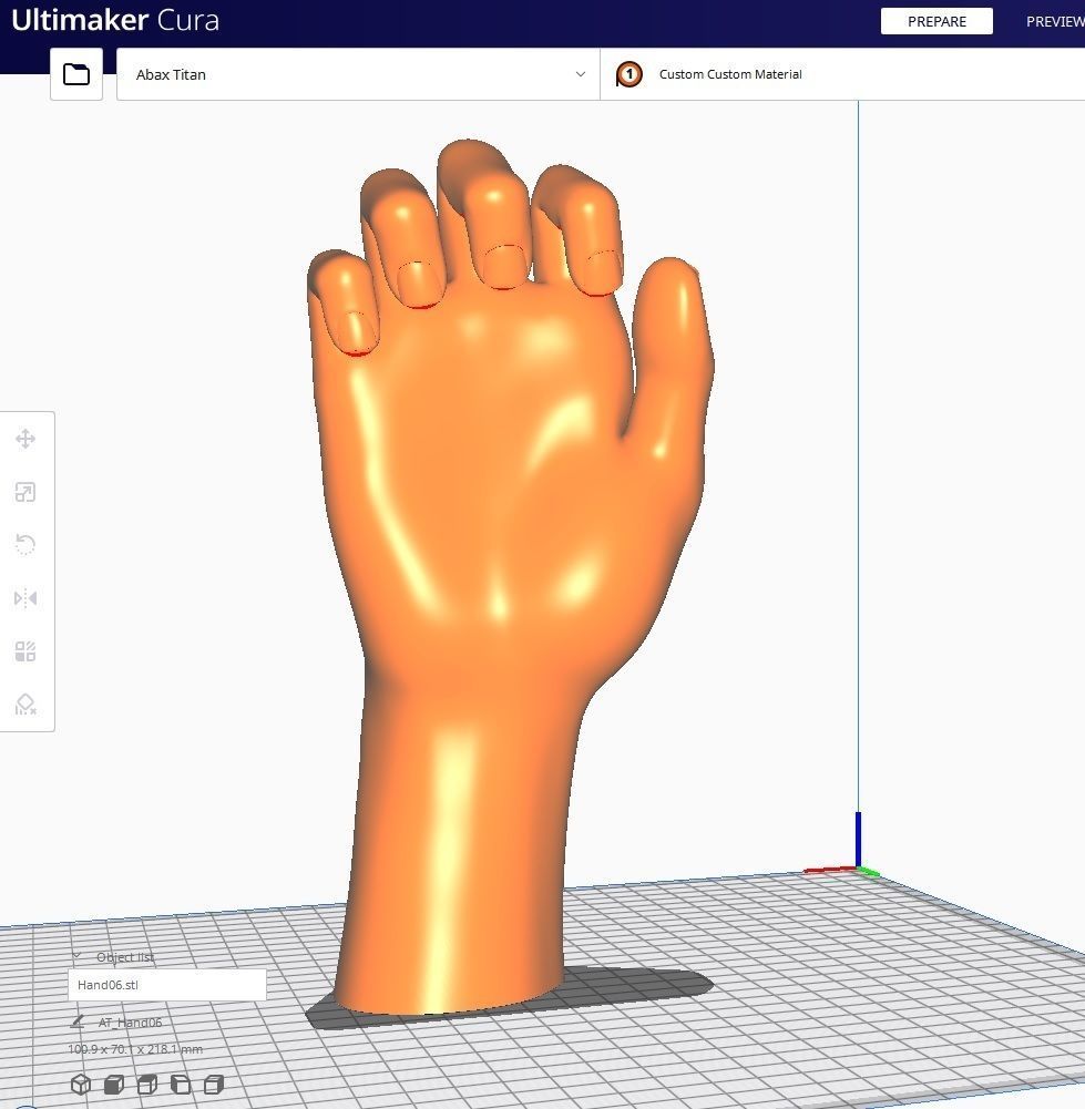 Hand for 3D printing Col01- 10 Poses 3D Model Collection_31