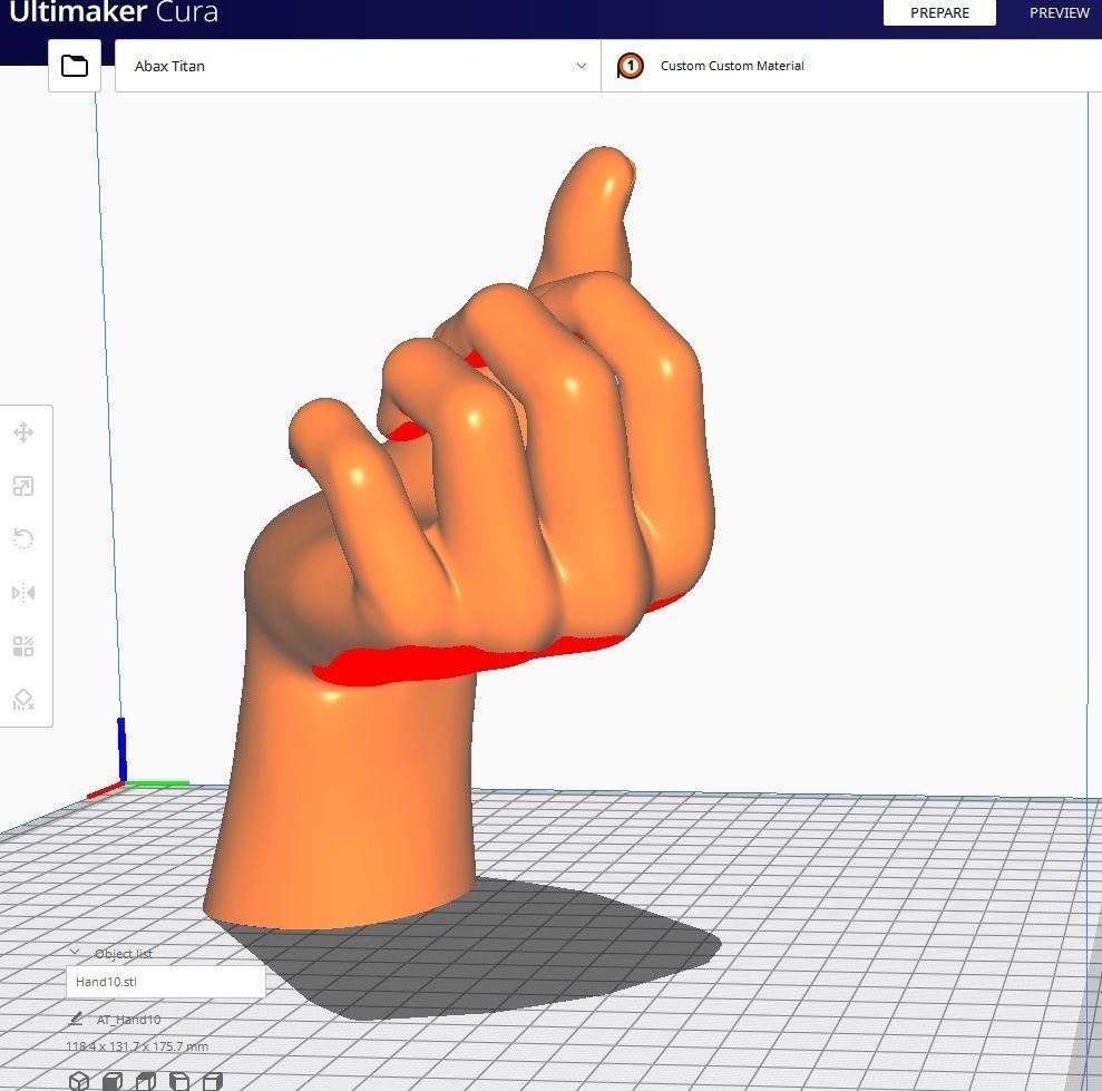Hand for 3D printing Col01- 10 Poses 3D Model Collection_48