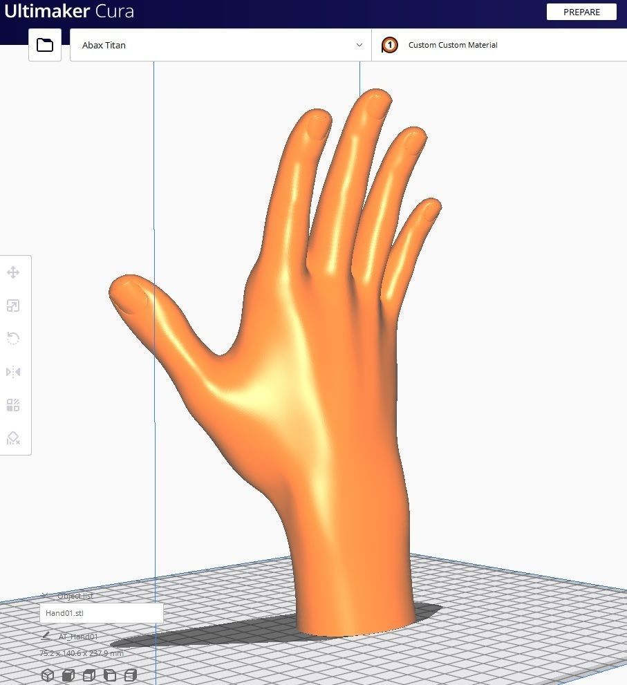 Hand for 3D printing Col01- 10 Poses 3D Model Collection_13