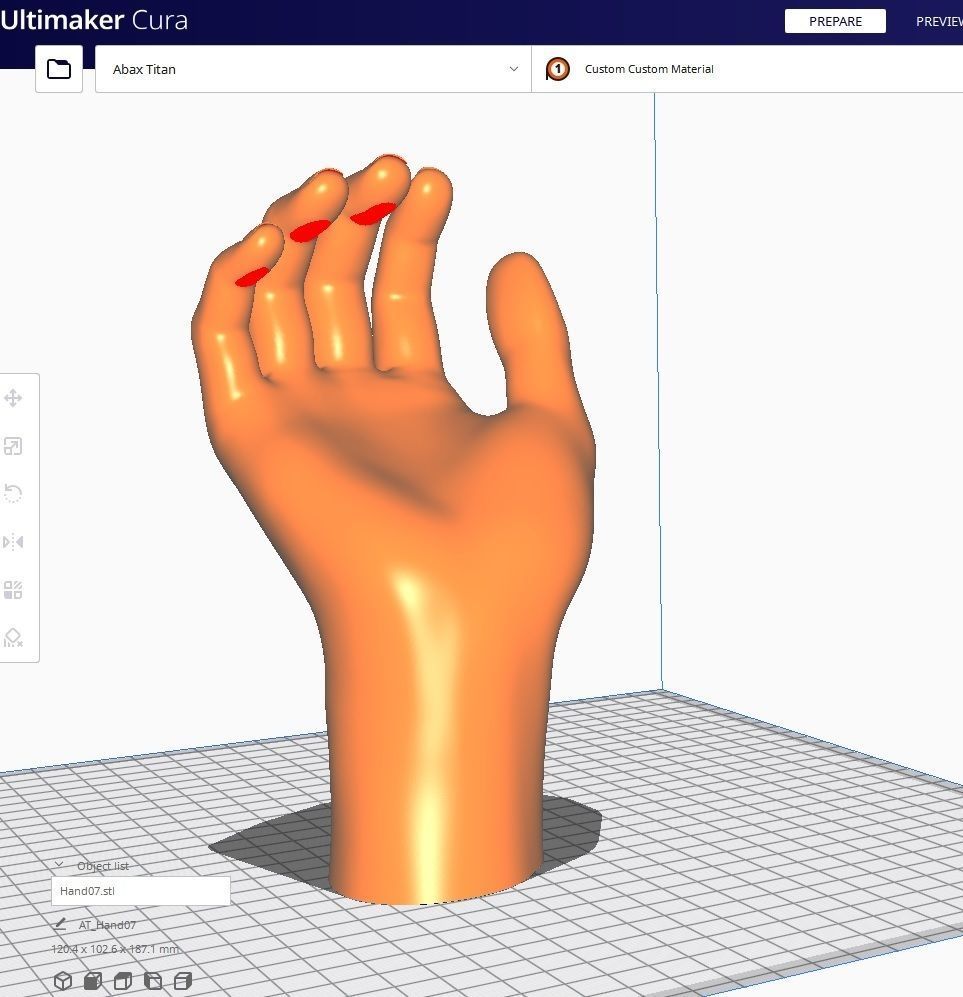 Hand for 3D printing Col01- 10 Poses 3D Model Collection_38