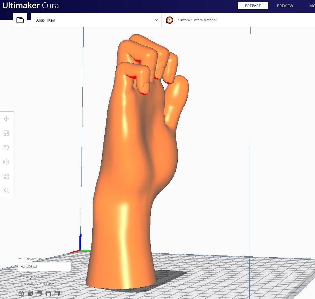 Hand for 3D printing Col01- 10 Poses 3D Model Collection_32