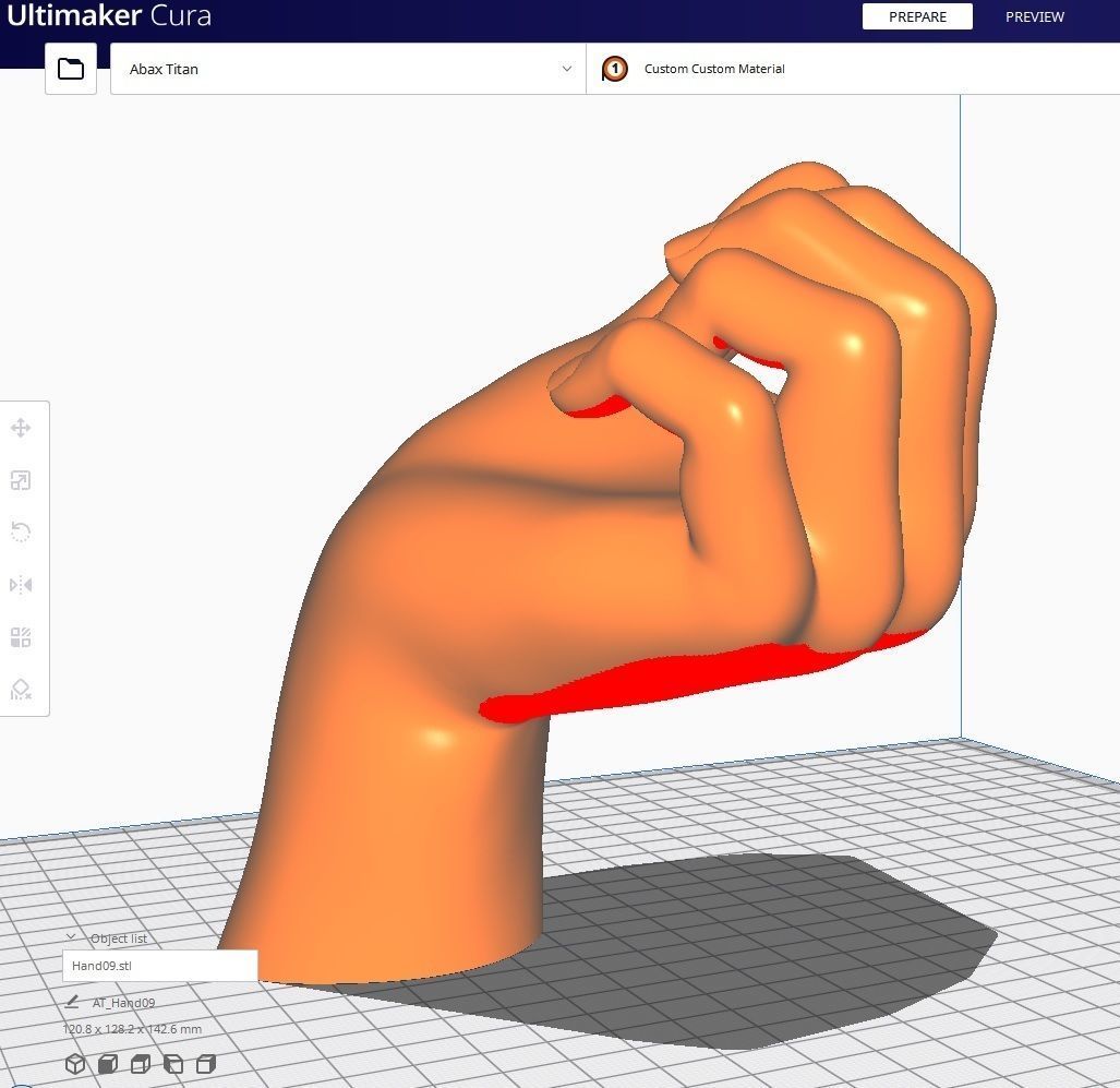 Hand for 3D printing Col01- 10 Poses 3D Model Collection_45