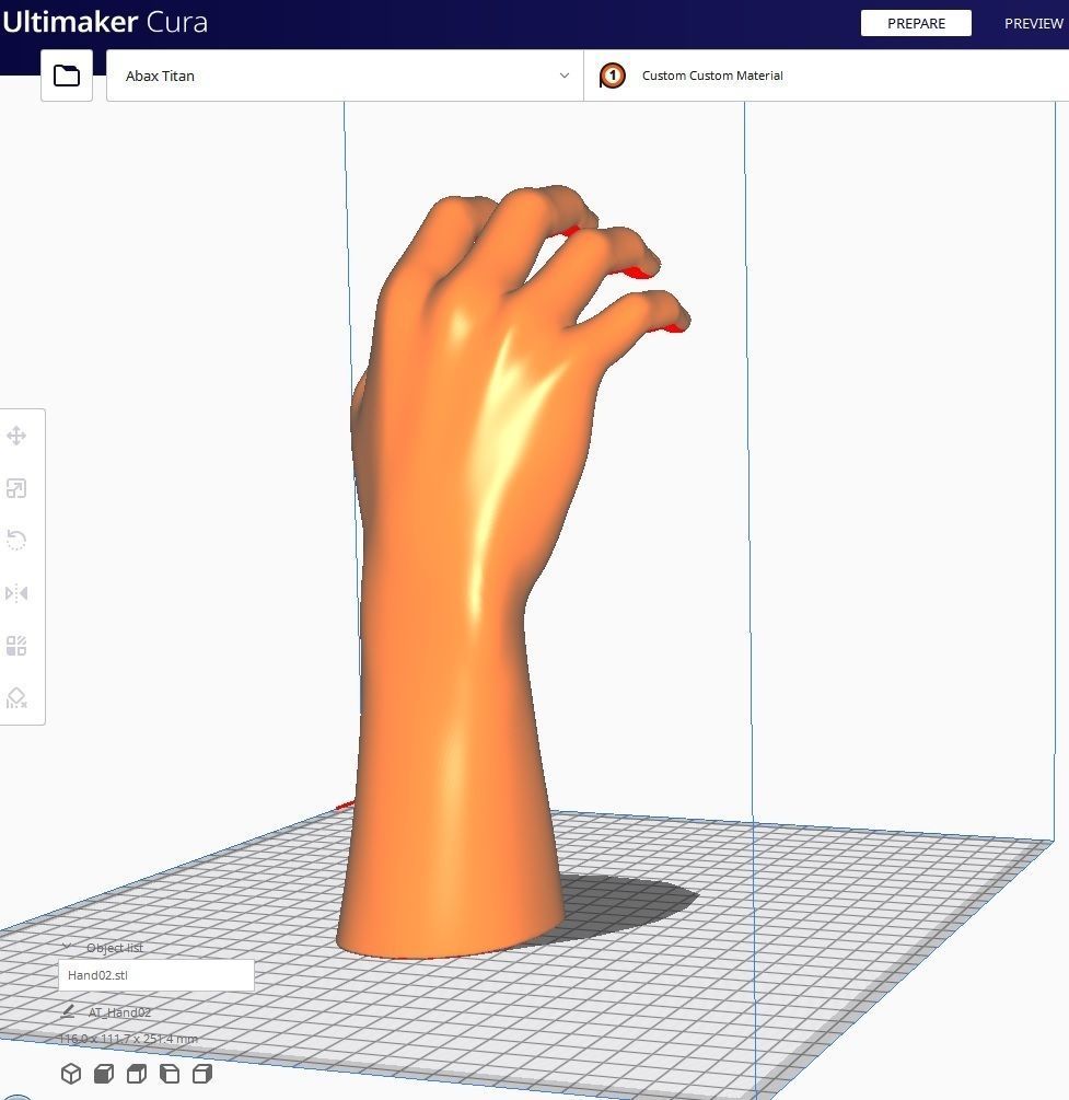 Hand for 3D printing Col01- 10 Poses 3D Model Collection_17