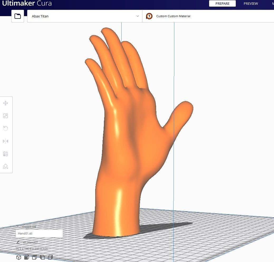 Hand for 3D printing Col01- 10 Poses 3D Model Collection_11