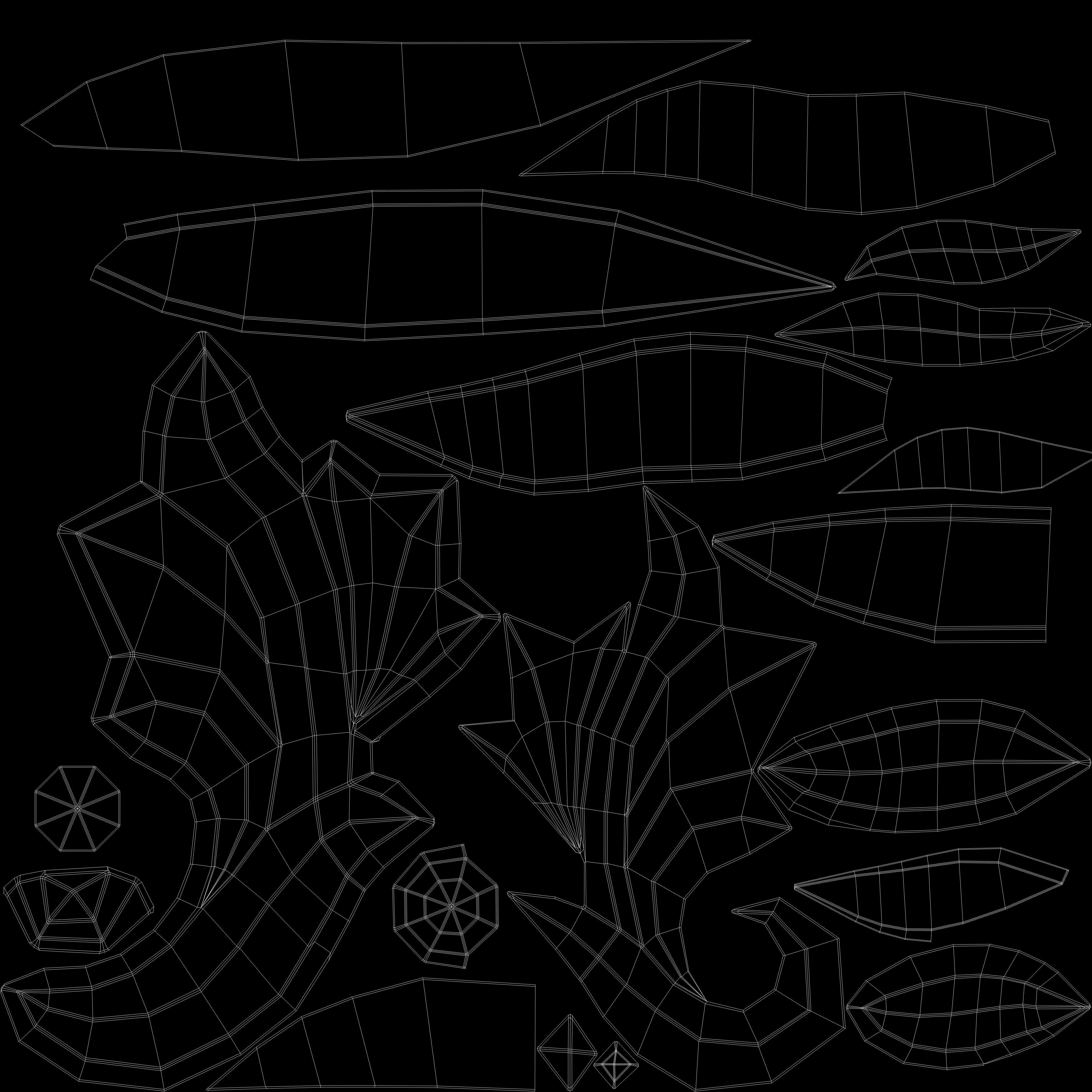 Decorative head female lowpoly game asset Free low-poly 3D model_8