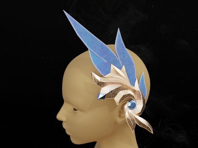 Decorative head female lowpoly game asset Free low-poly 3D model_1