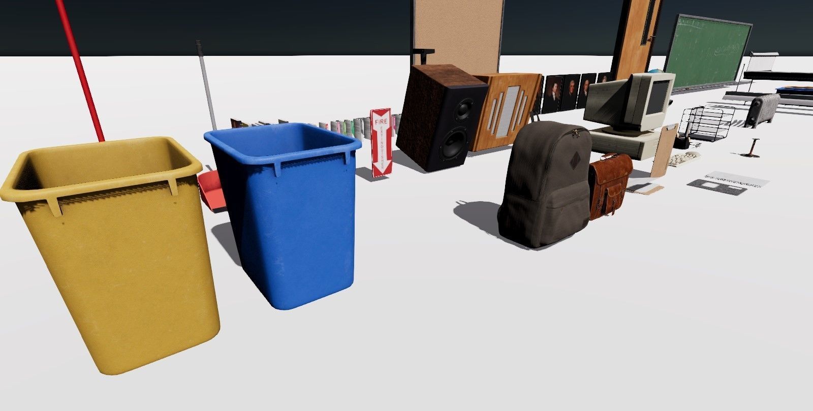 ClassRoom Scene HDRP Low-poly 3D model_24
