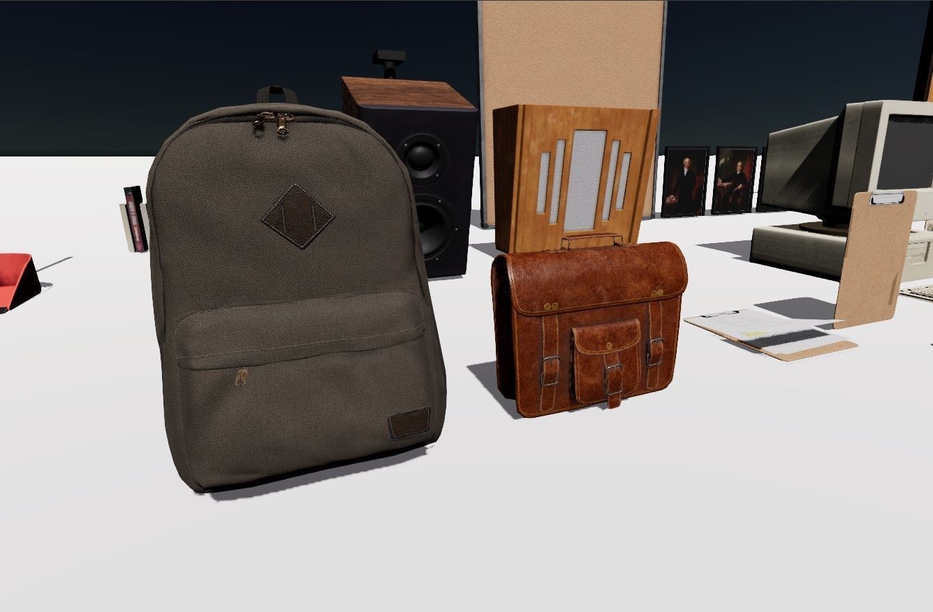ClassRoom Scene HDRP Low-poly 3D model_25