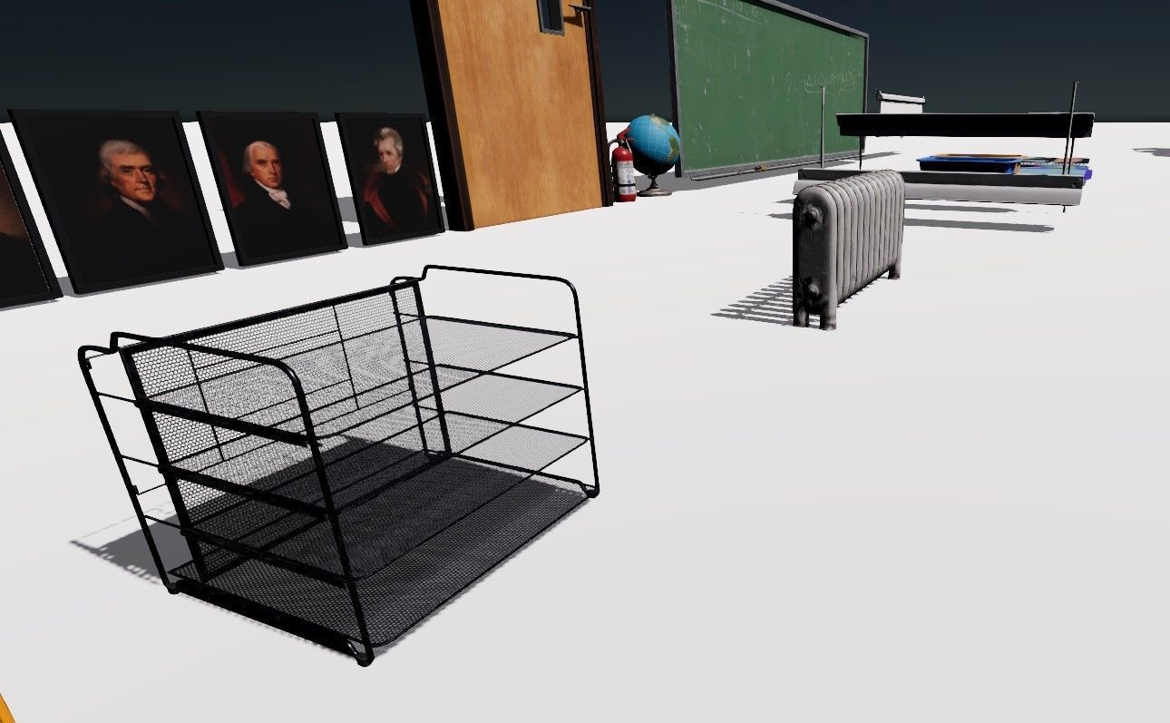 ClassRoom Scene HDRP Low-poly 3D model_23
