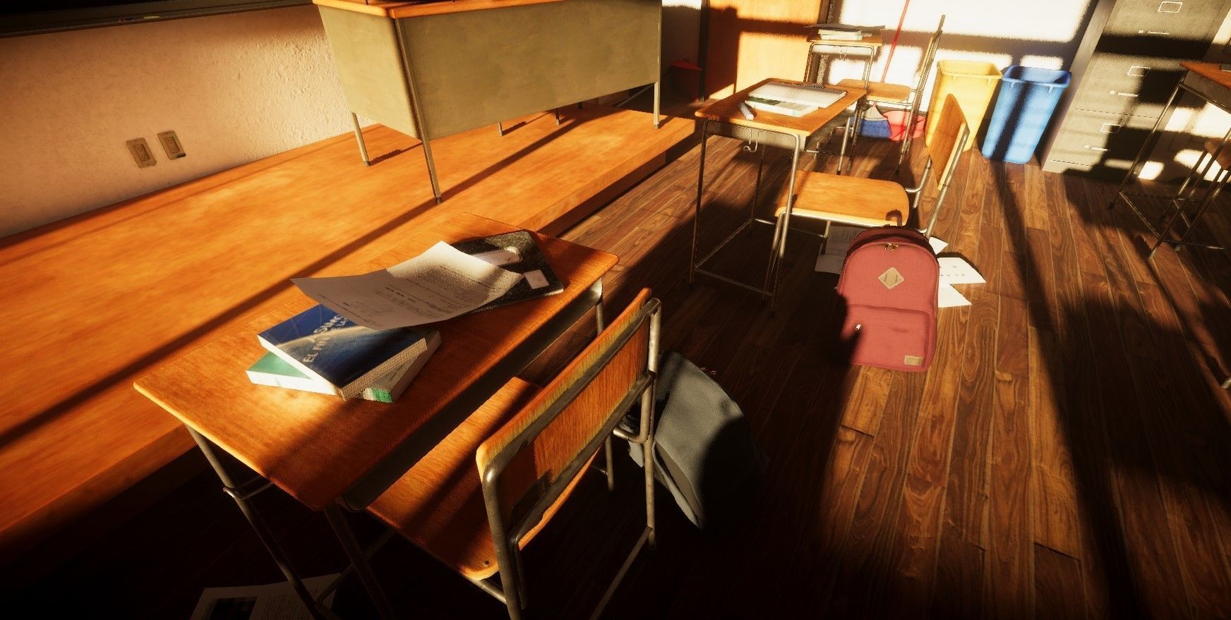 ClassRoom Scene HDRP Low-poly 3D model_9