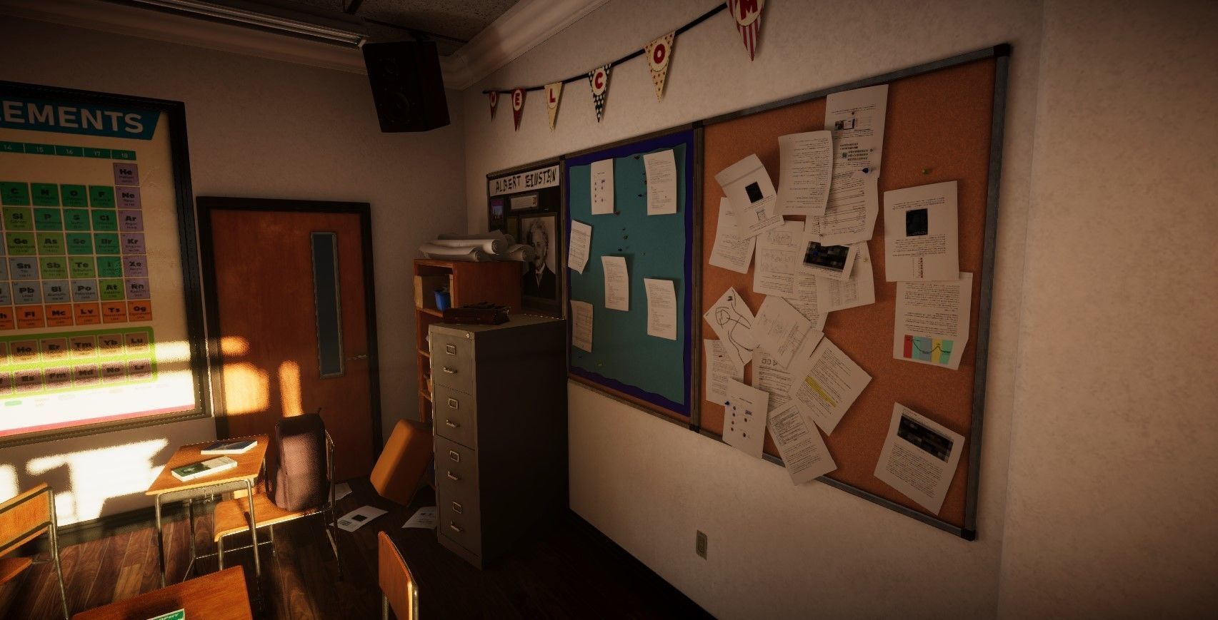 ClassRoom Scene HDRP Low-poly 3D model_5