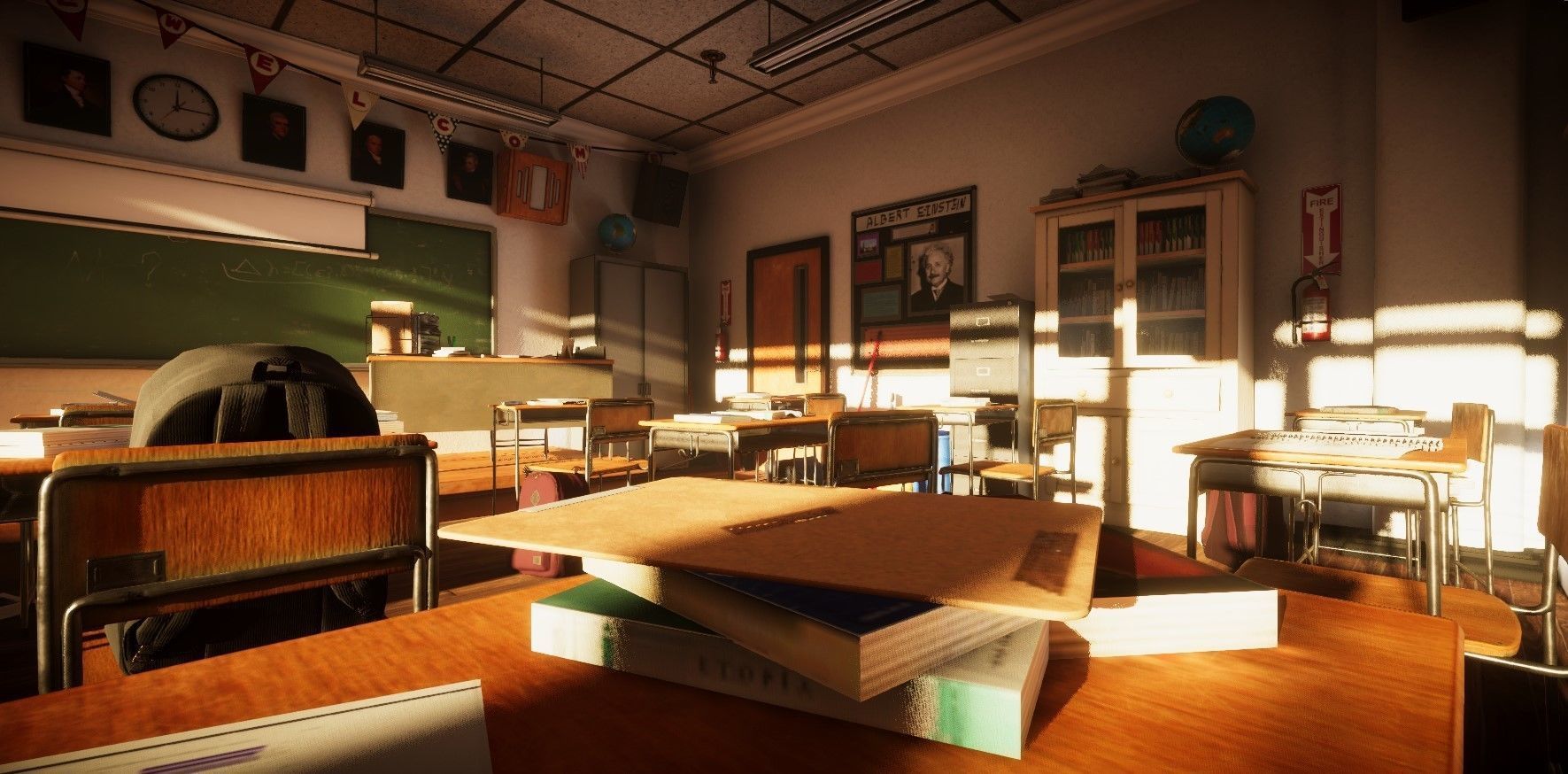 ClassRoom Scene HDRP Low-poly 3D model_7