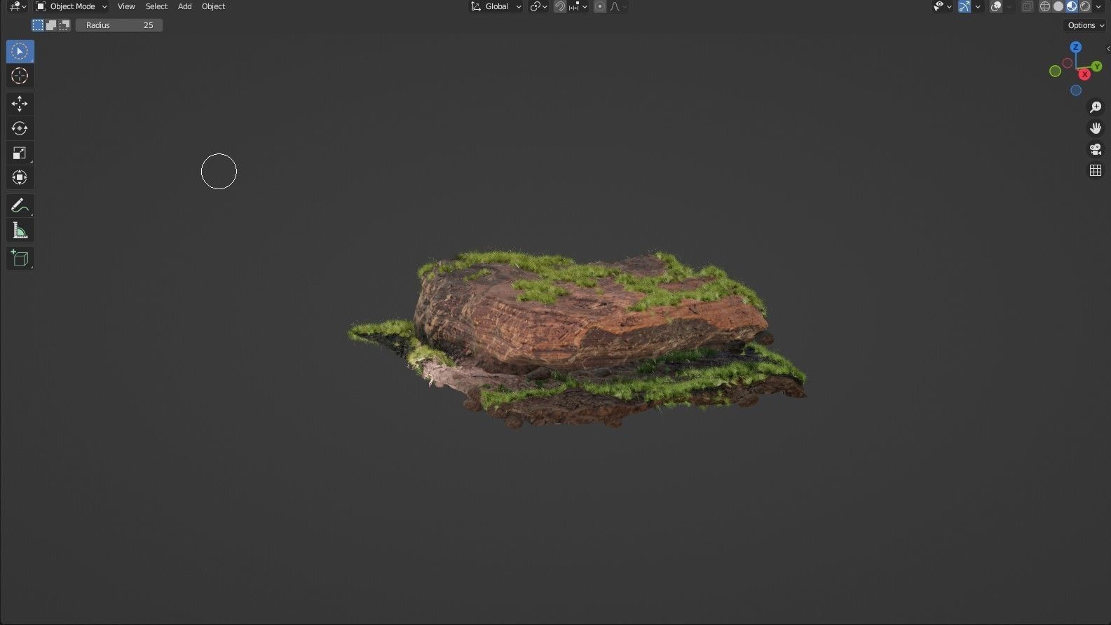 Procedural Rock Cliff Asset Generator For Blender Low-poly 3D model_10