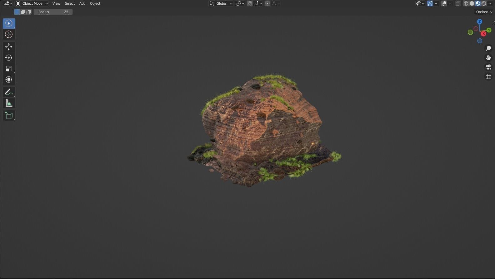 Procedural Rock Cliff Asset Generator For Blender Low-poly 3D model_5