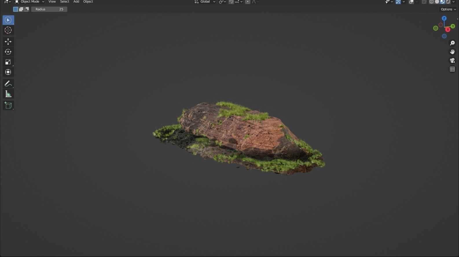 Procedural Rock Cliff Asset Generator For Blender Low-poly 3D model_6