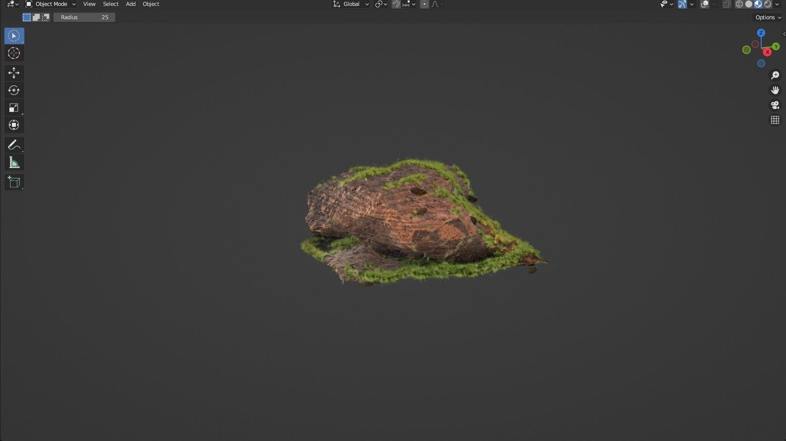 Procedural Rock Cliff Asset Generator For Blender Low-poly 3D model_7
