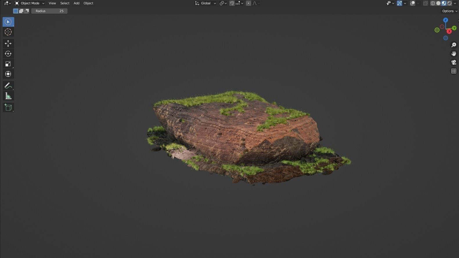 Procedural Rock Cliff Asset Generator For Blender Low-poly 3D model_8