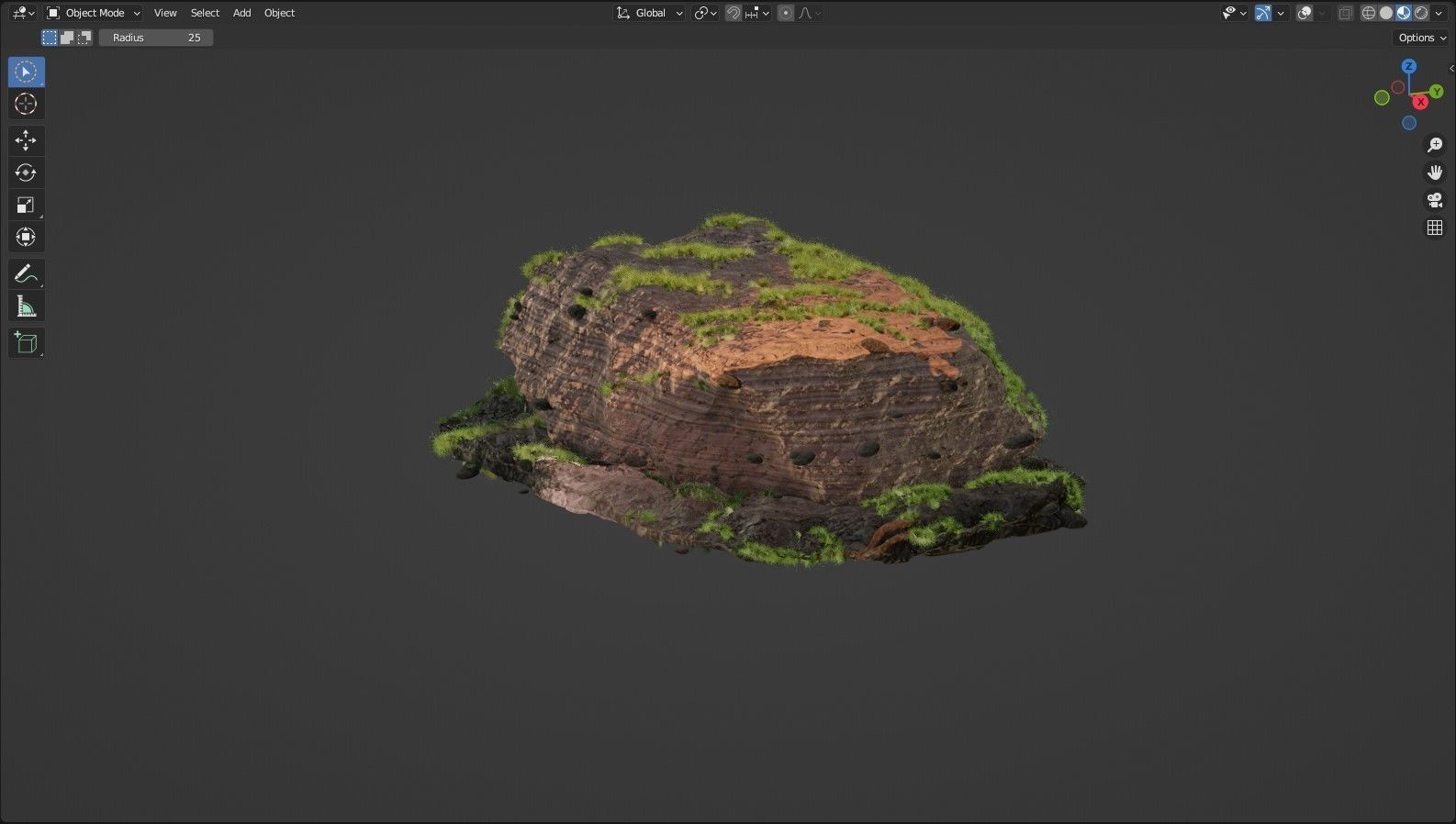 Procedural Rock Cliff Asset Generator For Blender Low-poly 3D model_4