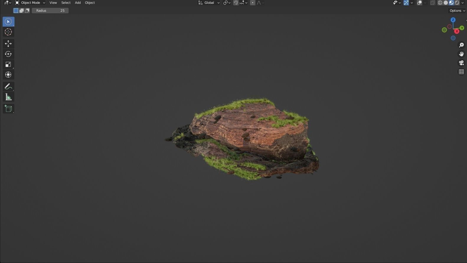 Procedural Rock Cliff Asset Generator For Blender Low-poly 3D model_2