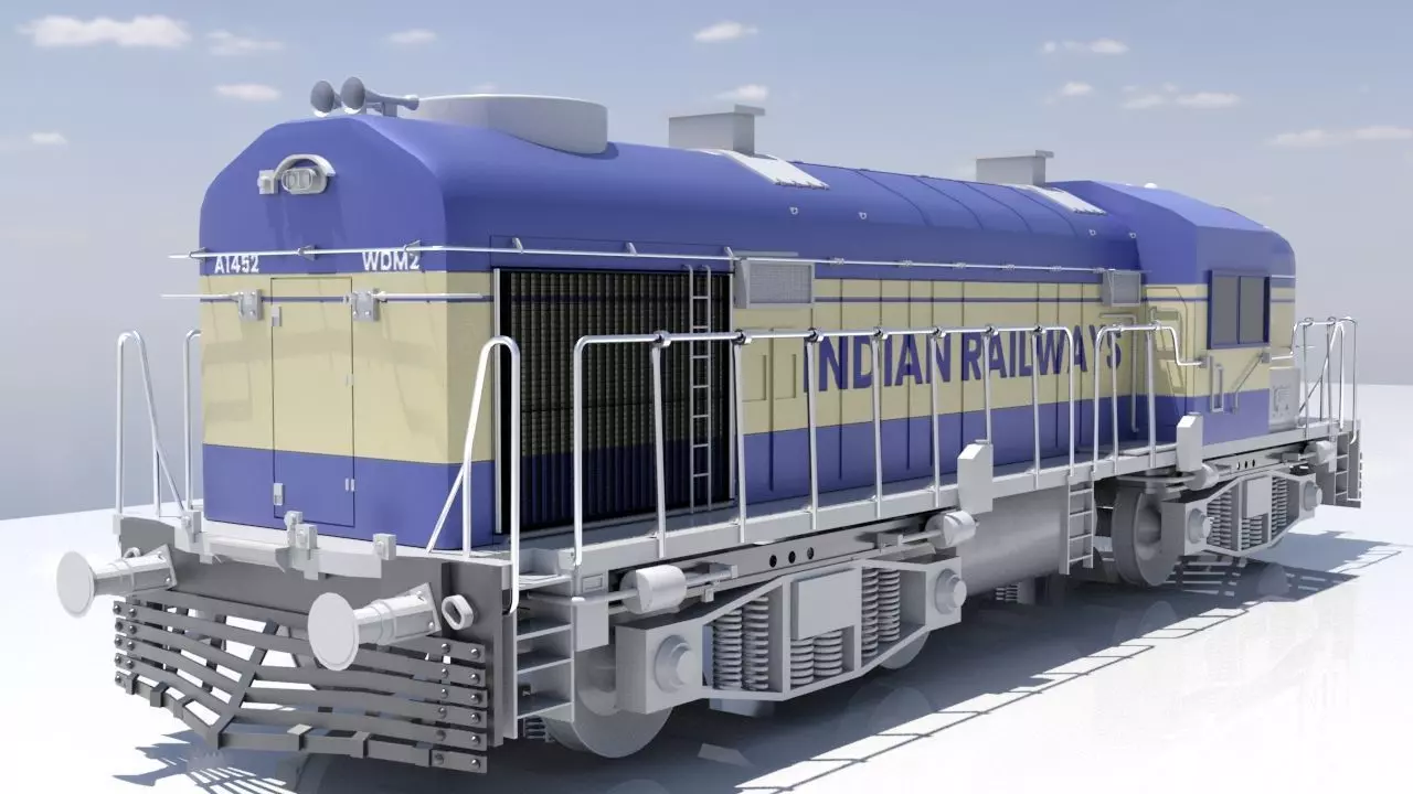 Indian Railway and LBH Coach  model  3D model_0
